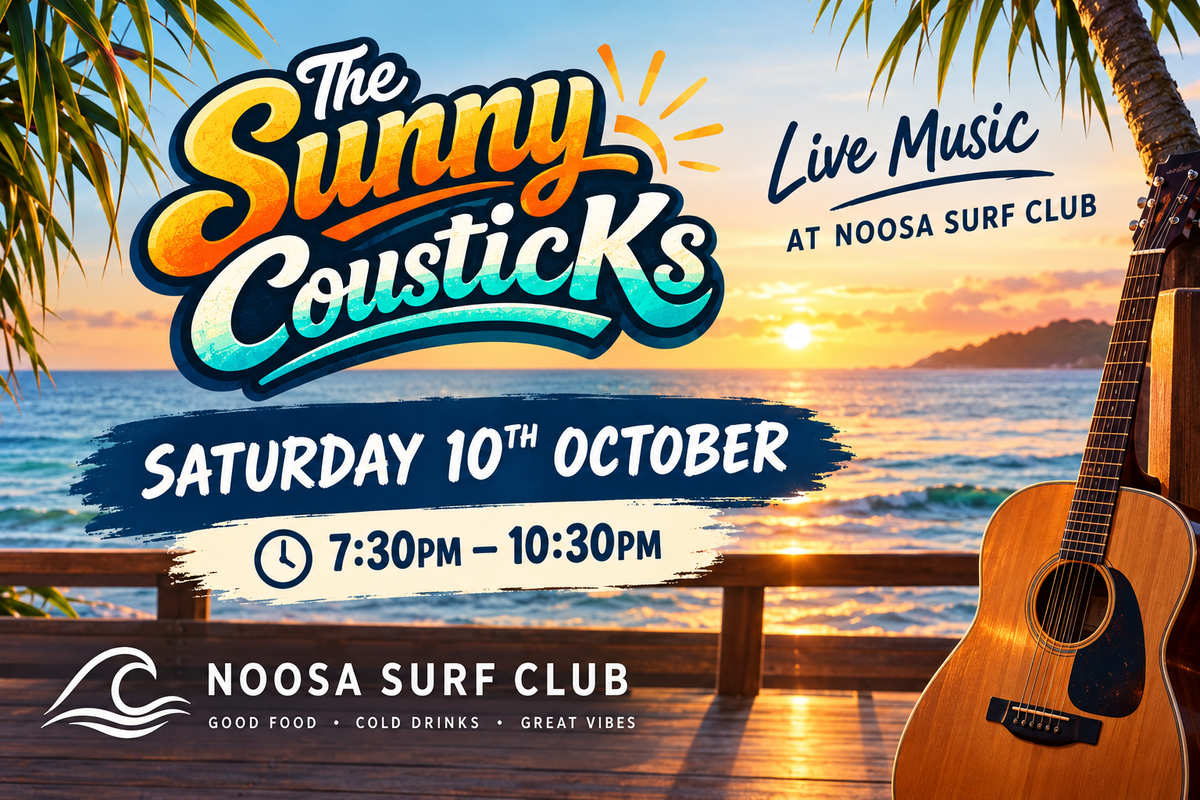 Sunny CousticKs Live at Noosa Surf Club | Sunshine Coast Live Music